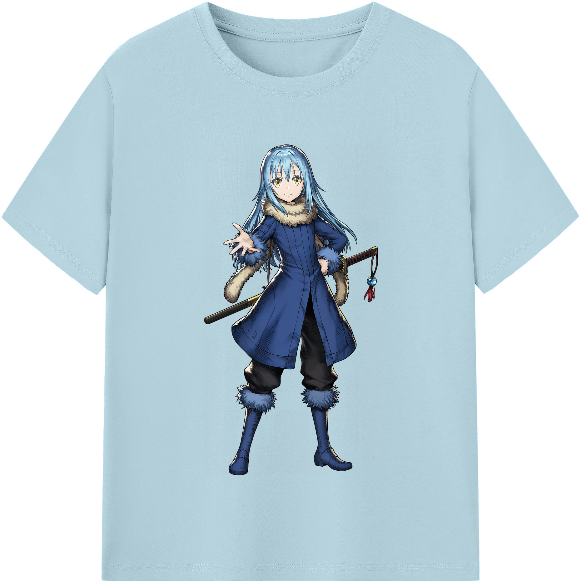 （画像用） 転スラ Regarding Reincarnated to Slime 綿100％半袖Tシャツ（フロントプリント）